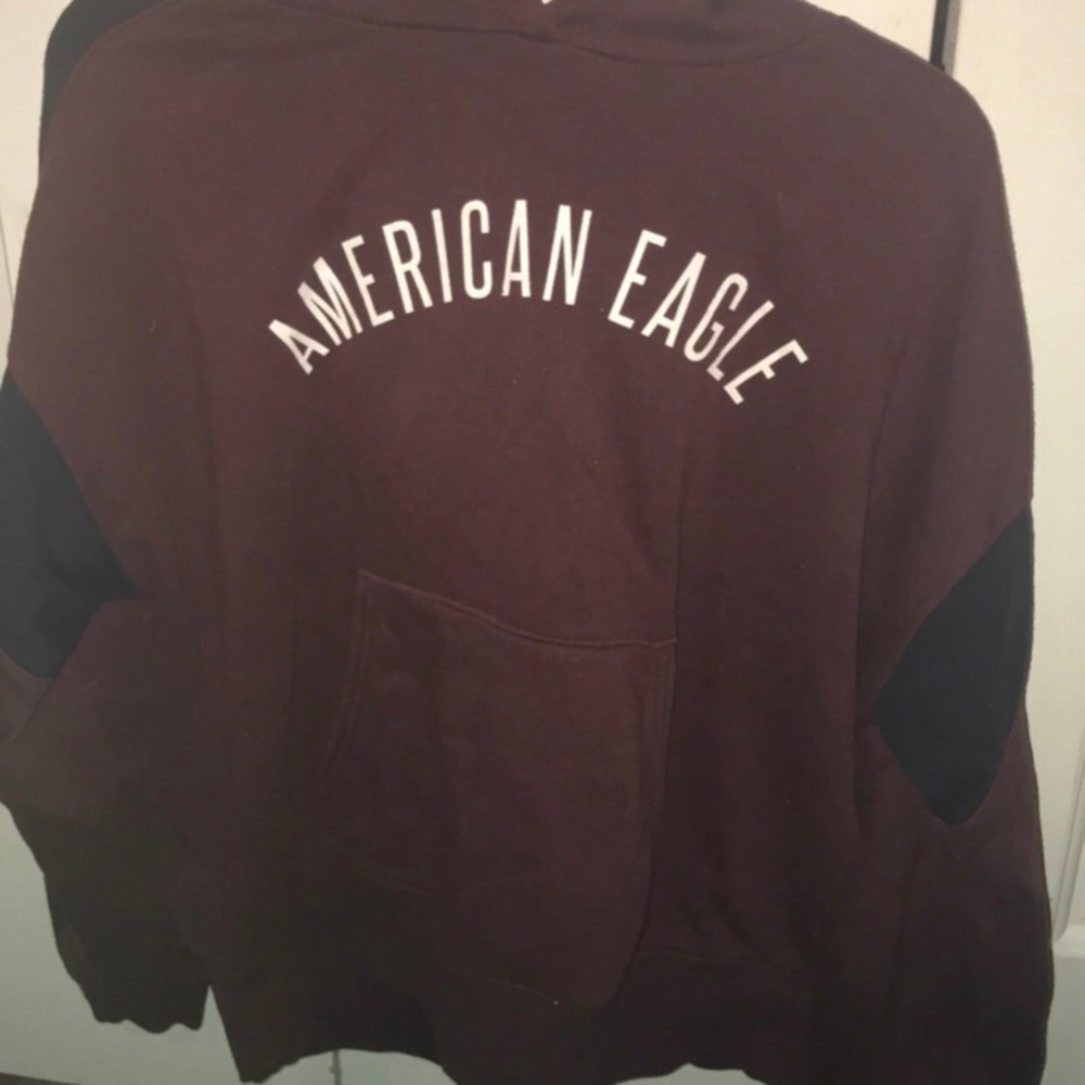 Burgundy American Eagle Hoodie